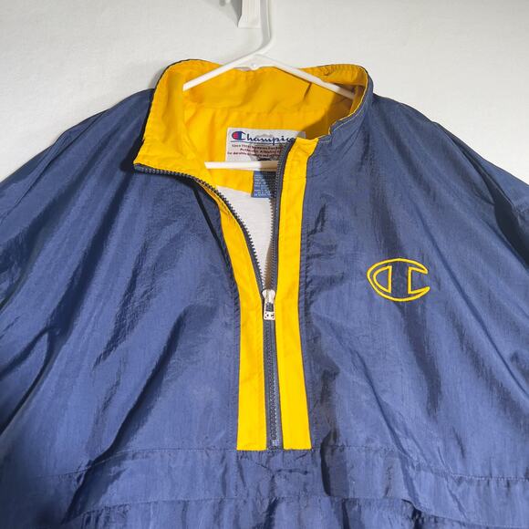 Champion 1/2 Zip Pullover XXL Vented Embroidered Logos Pockets Drawstring Waist - Picture 3 of 16